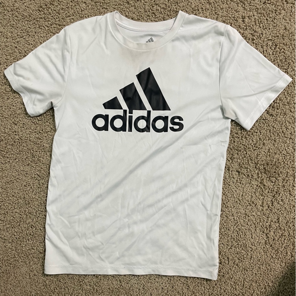 Adidas White Shirt size meduim kids